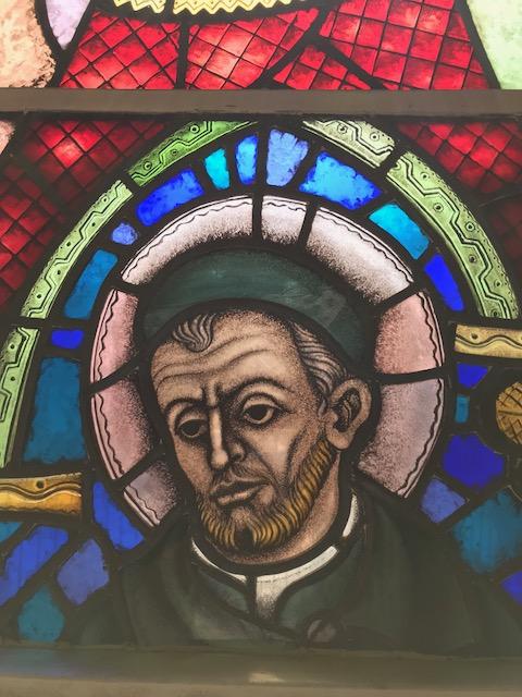 1  Stainded Glass Window St. Vincentius. Some Restoration Needed