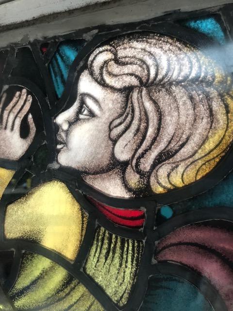 1  Stainded Glass Window St. Vincentius. Some Restoration Needed