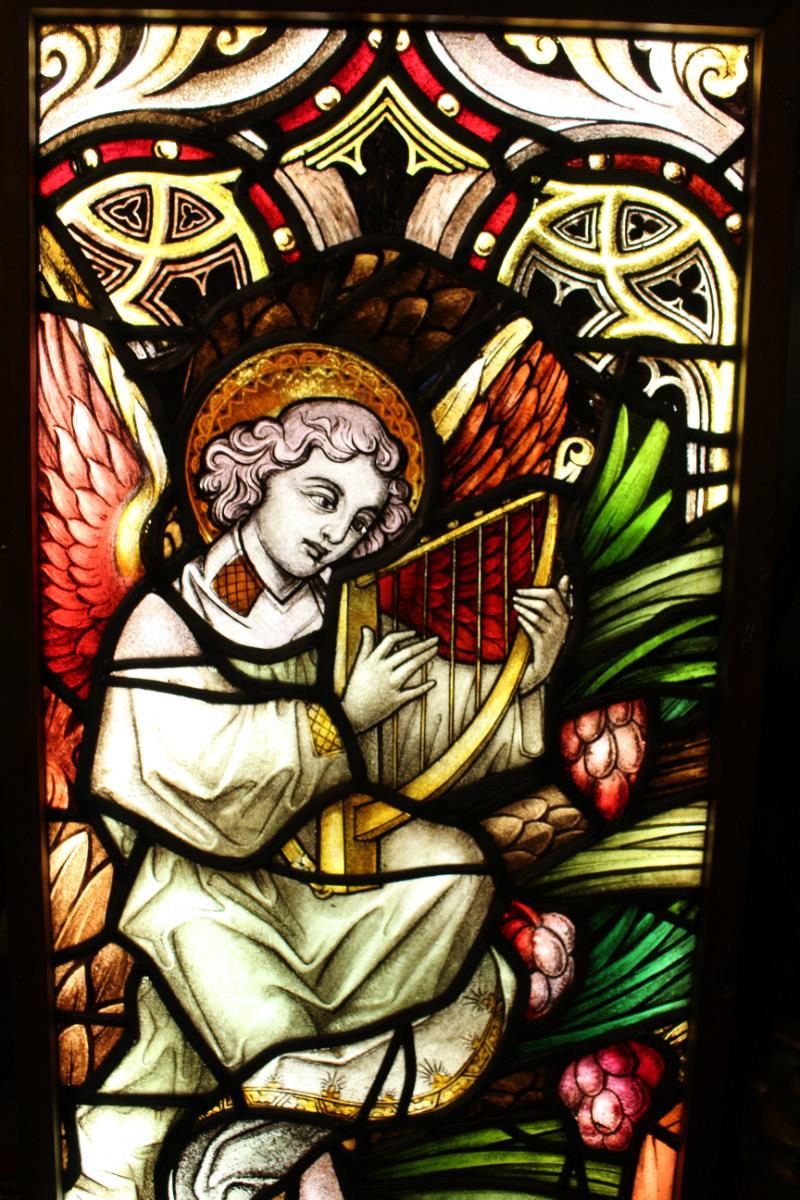 1  Stained Glass Window Framed / Led Light.