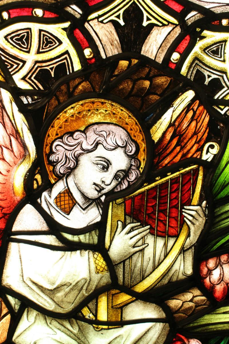 1  Stained Glass Window Framed / Led Light.