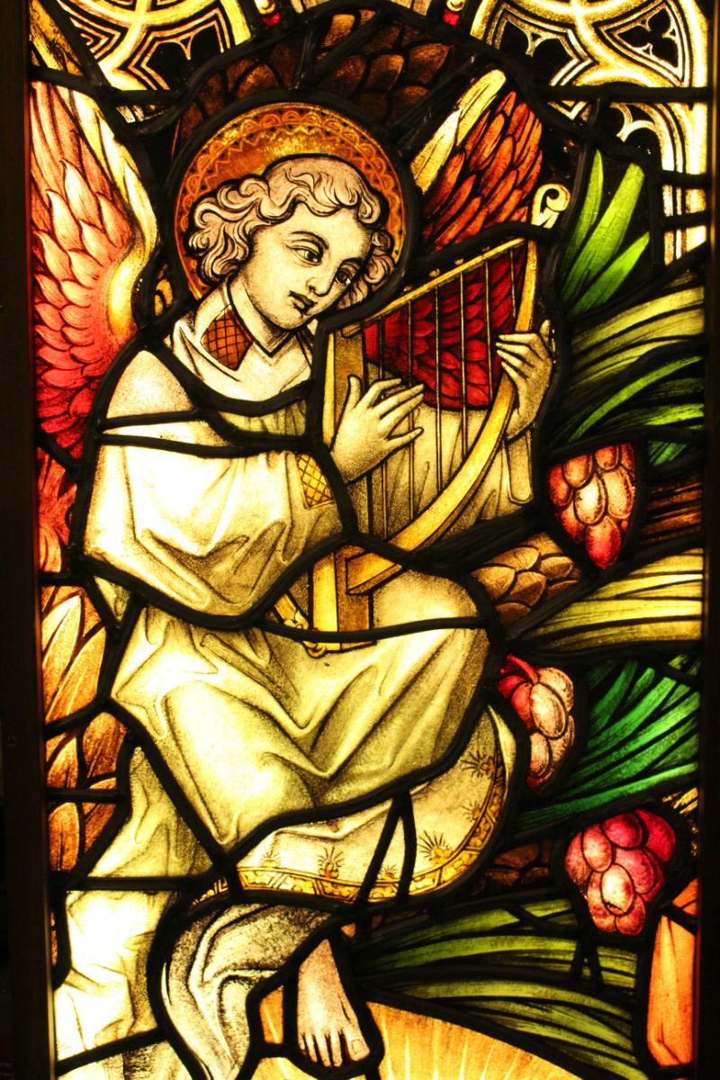 1  Stained Glass Window Framed / Led Light.