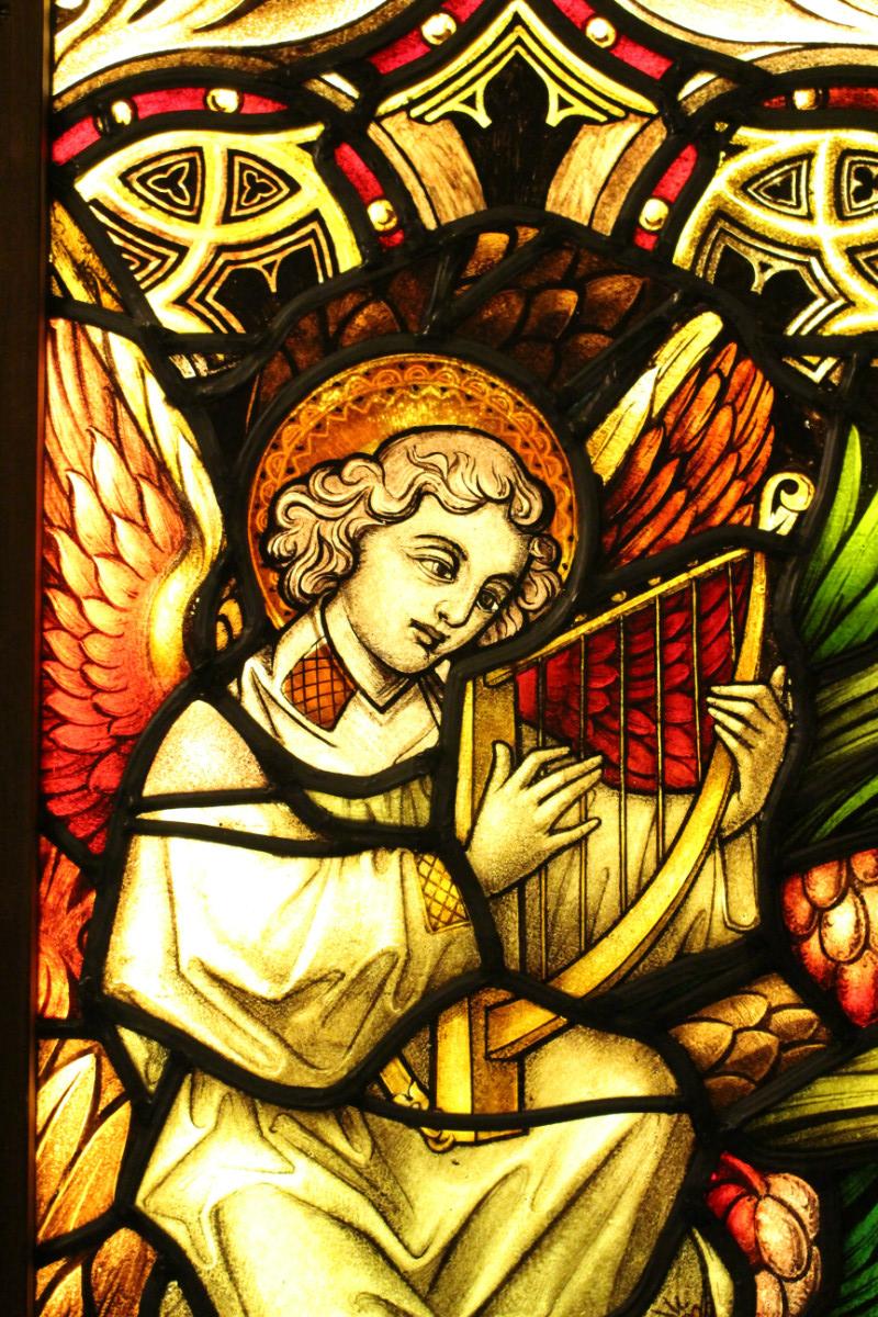 1  Stained Glass Window Framed / Led Light.