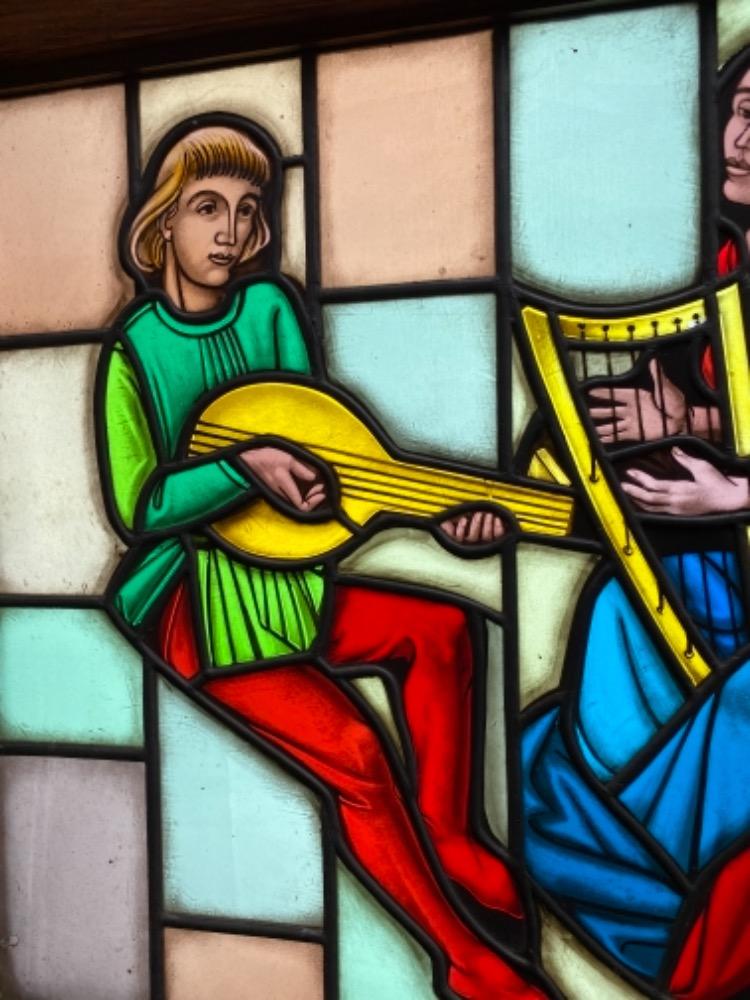 1  Stained Glass Window Signed : Fritz Haufler