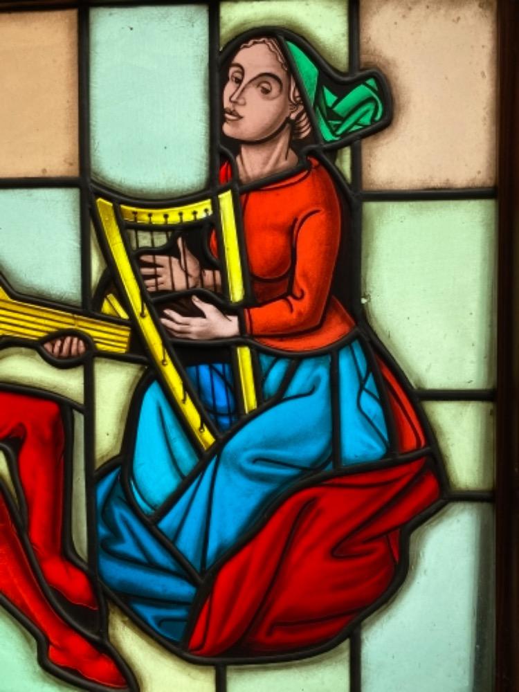 1  Stained Glass Window Signed : Fritz Haufler