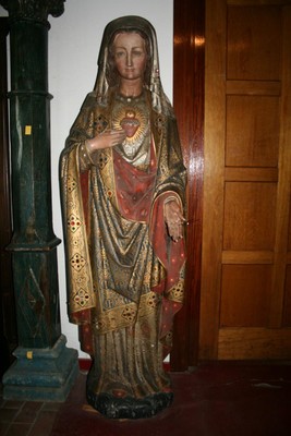 Statue en wood polychrome, Dutch 19th century