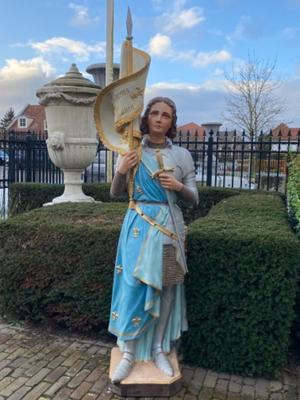 Statue Jeanne D Arc / Joan Of Arc en Plaster polychrome, France