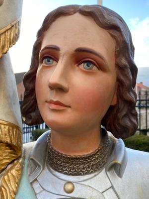 Statue Jeanne D Arc / Joan Of Arc en Plaster polychrome, France