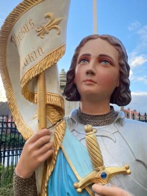 Statue Jeanne D Arc / Joan Of Arc en Plaster polychrome, France