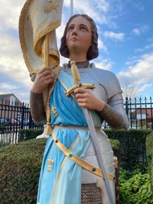 Statue Jeanne D Arc / Joan Of Arc en Plaster polychrome, France