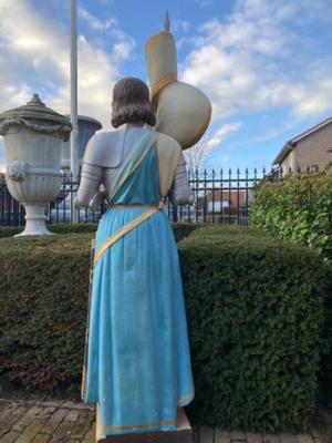 Statue Jeanne D Arc / Joan Of Arc en Plaster polychrome, France