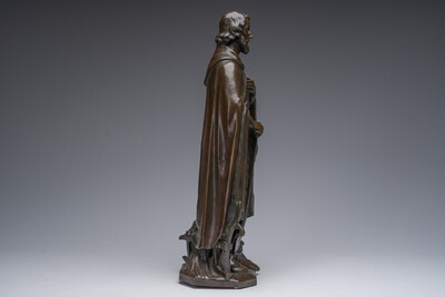 Statue St. Isidore en Bronze, 19 th century