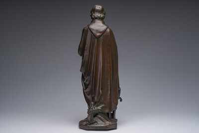 Statue St. Isidore en Bronze, 19 th century