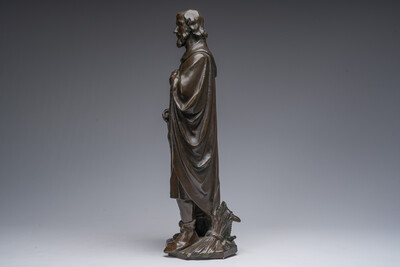 Statue St. Isidore en Bronze, 19 th century