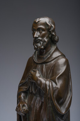 Statue St. Isidore en Bronze, 19 th century