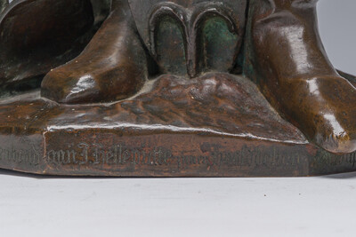 Statue St. Isidore en Bronze, 19 th century