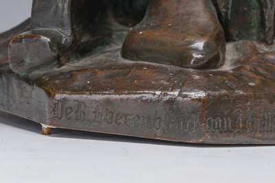 Statue St. Isidore en Bronze, 19 th century