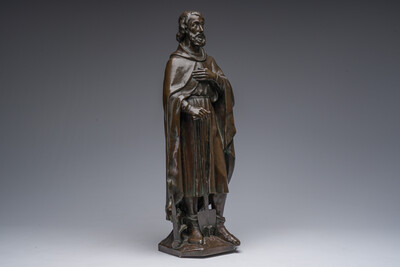 Statue St. Isidore en Bronze, 19 th century