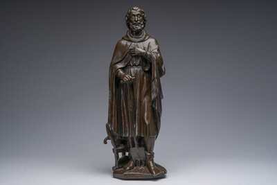 Statue St. Isidore en Bronze, 19 th century