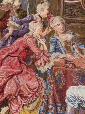 Stunning And Very Rare High Quality Ceiling Tapestry Signed en Fabrics / Embroidery, Brugge Belgium  19 th century ( Anno 1890 )