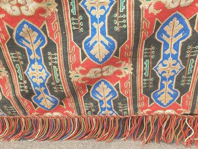 Stunning Fully Hand - Embroidered Drape To Cover Monastery - Work en Fabrics / Embroidery, Belgium  19 th century ( Anno 1895 )