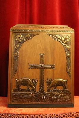 Tabernacle en Wood / Brass / Stones, Dutch 20th century