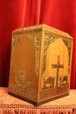 Tabernacle en Wood / Brass / Stones, Dutch 20th century