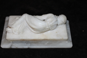 The Died St. Cecilia In Her Crypt As Found In The Catacombs Of St.  Callixtus en MARBLE, Italy 19th century