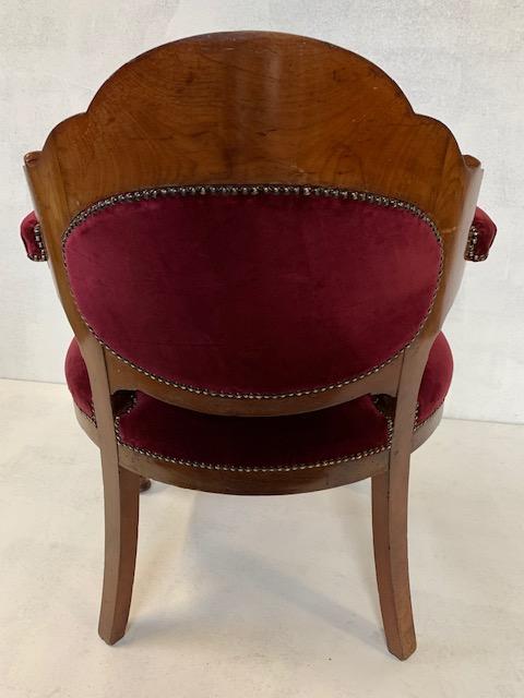 1  Unique Rectory-Seat For Dutch Vicar / Hand-Carved Wood / Red Velvet