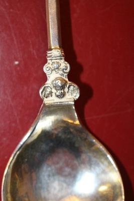 Unique Silver Spoon / Imagination Calvary-Scene / Marked Dutch / 18th Century   21 Cm en full silver, Dutch 18 / 19 th Century