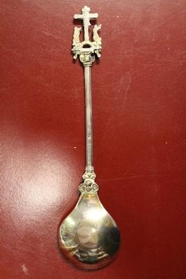 Unique Silver Spoon / Imagination Calvary-Scene / Marked Dutch / 18th Century   21 Cm en full silver, Dutch 18 / 19 th Century