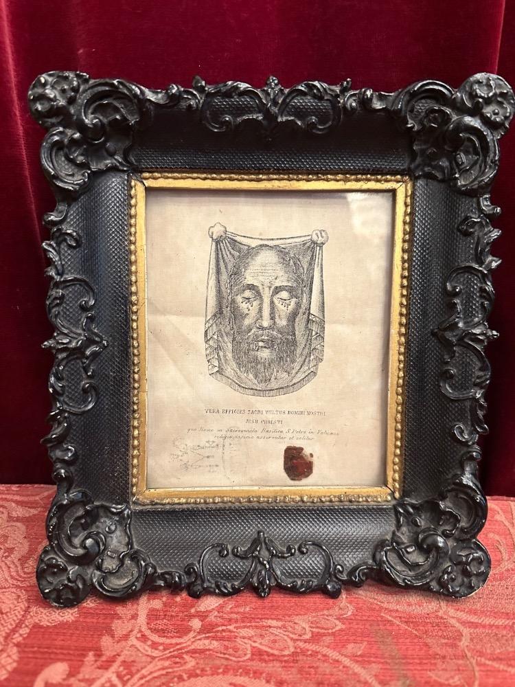 1  Veil / Sudarium Of Veronica Originally Sealed With Document