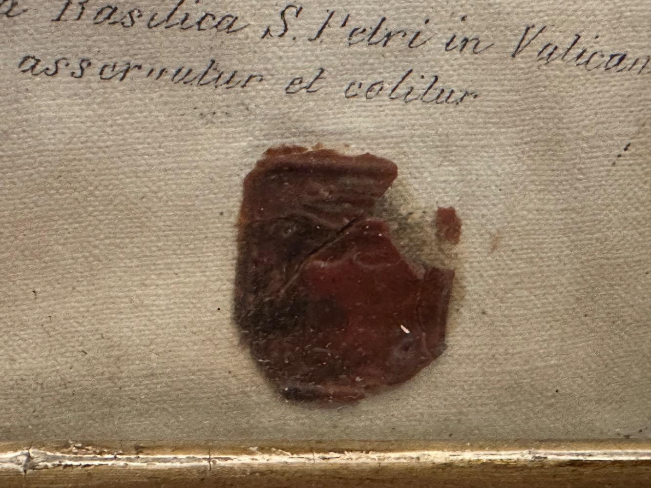 1  Veil / Sudarium Of Veronica Originally Sealed With Document