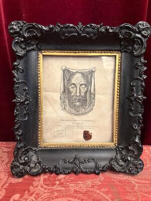 1  Veil / Sudarium Of Veronica Originally Sealed With Document