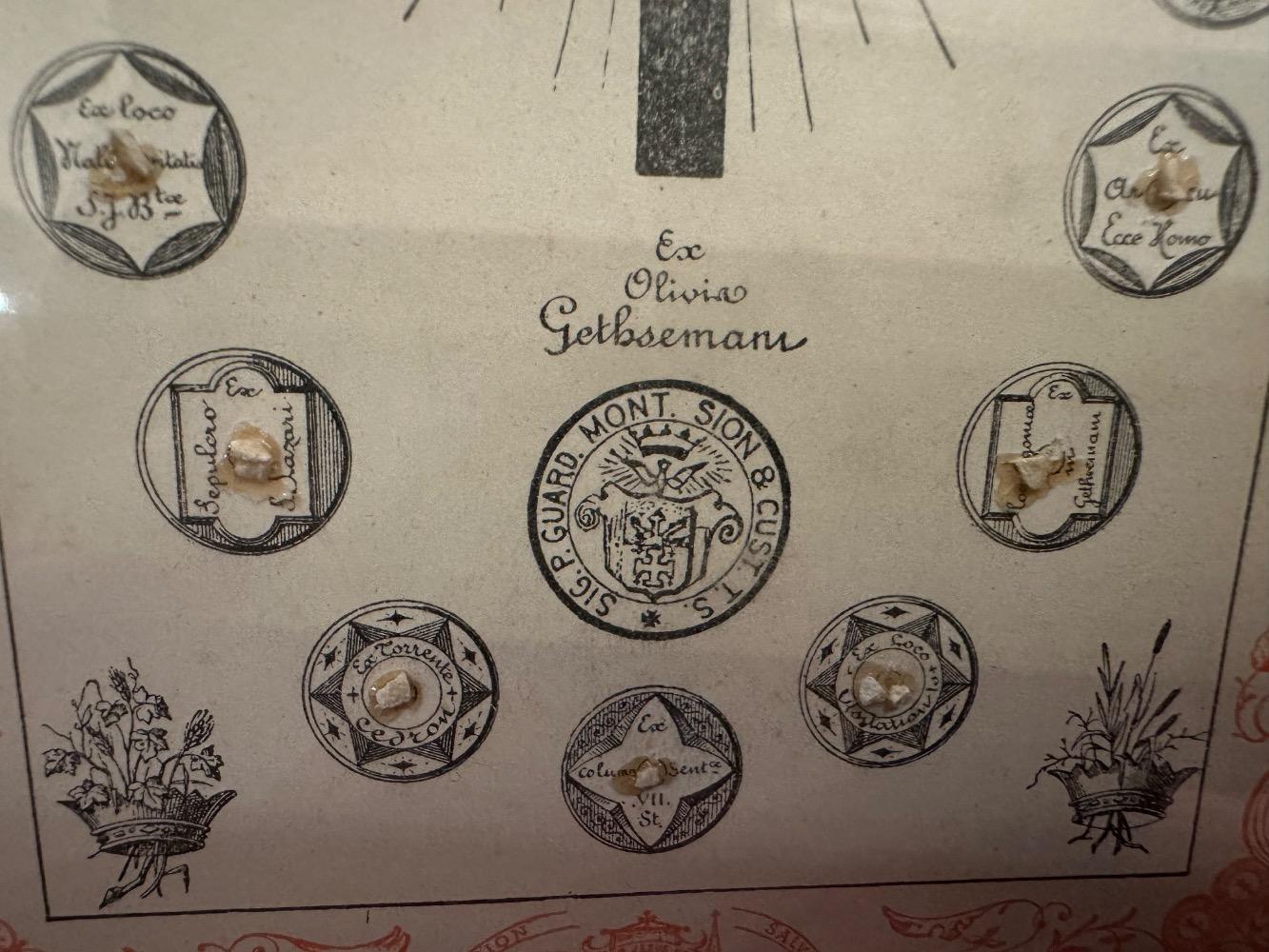 1  Very Special Multi - Reliquary Holy Items From Places In Jeruzalem