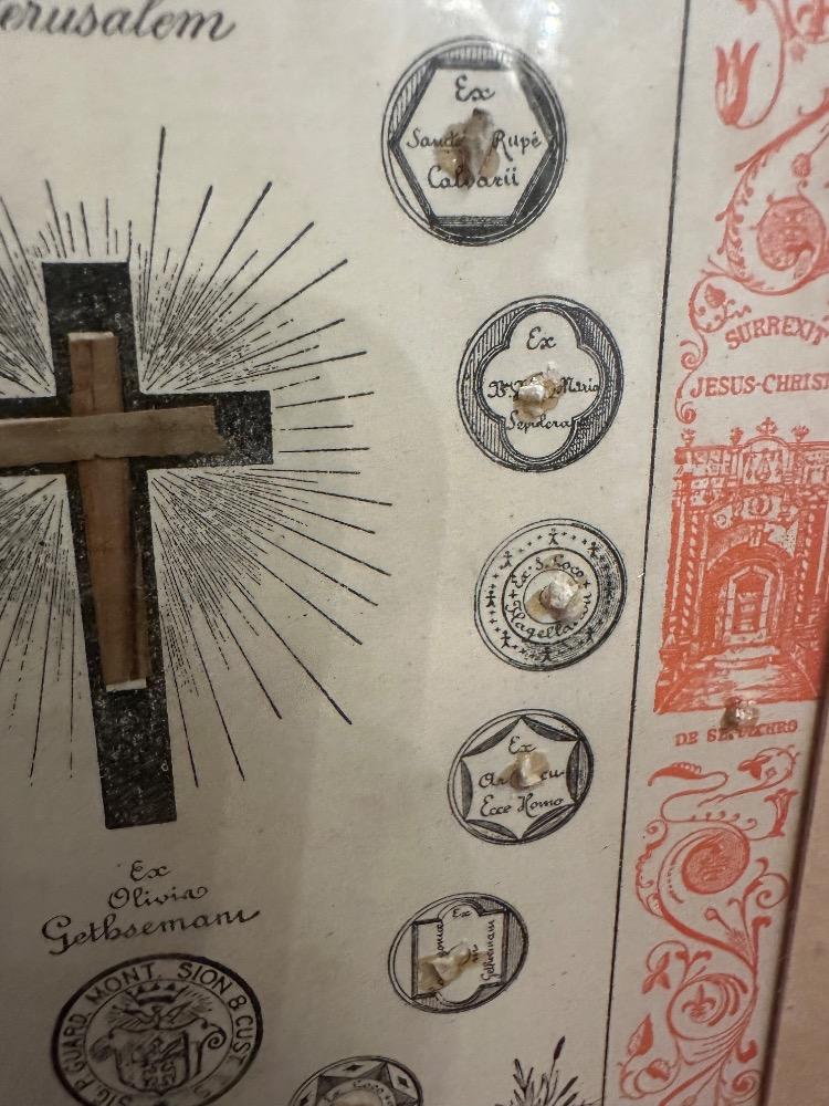 1  Very Special Multi - Reliquary Holy Items From Places In Jeruzalem