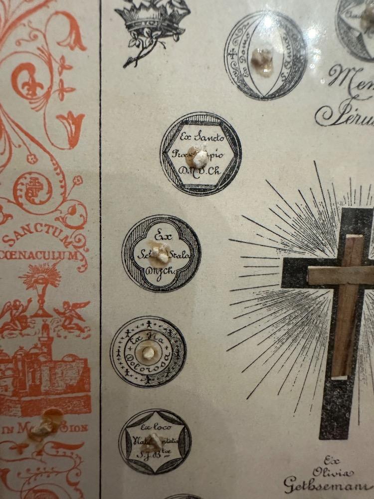 1  Very Special Multi - Reliquary Holy Items From Places In Jeruzalem