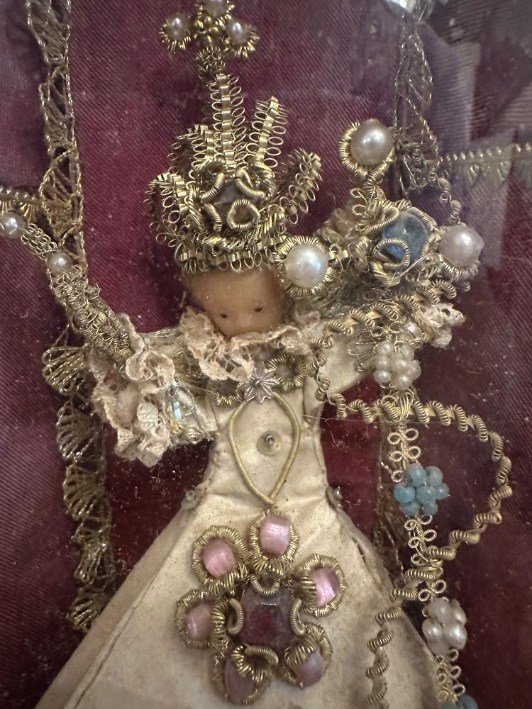 1  Wax Child Jesus Monastery - Hand - Work Silk Clothing Fully Brocade Embroidery
