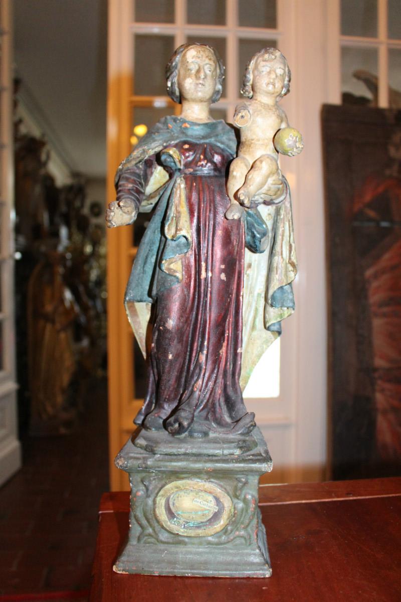 1  Wooden Sculpture With Relic Inside : St. Catherine