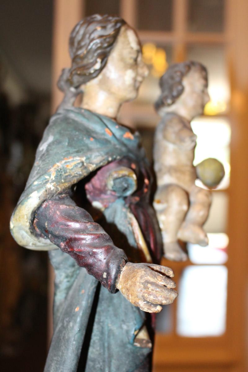 1  Wooden Sculpture With Relic Inside : St. Catherine