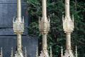Candle Sticks style gothic en Brass / Bronze, France 19th century
