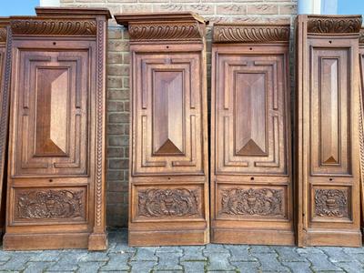 Panelling en Oak wood, Dutch 19 th century