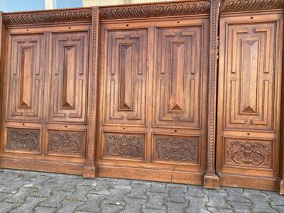 Panelling en Oak wood, Dutch 19 th century