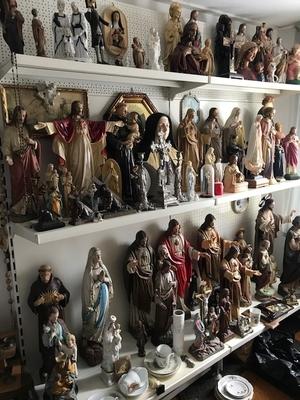Large Collection Of Statues, Crosses, Rosaries, Etc Etc. Dutch 19th century