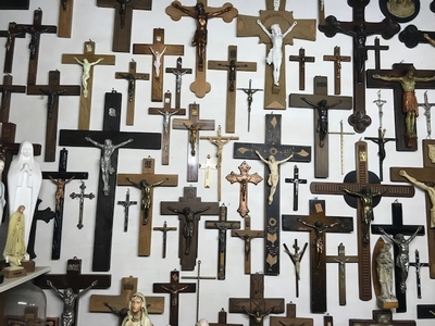 Large Collection Of Statues, Crosses, Rosaries, Etc Etc. Dutch 19th century