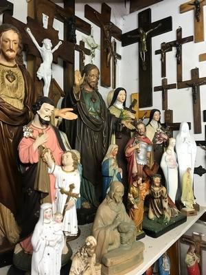 Large Collection Of Statues, Crosses, Rosaries, Etc Etc. Dutch 19th century