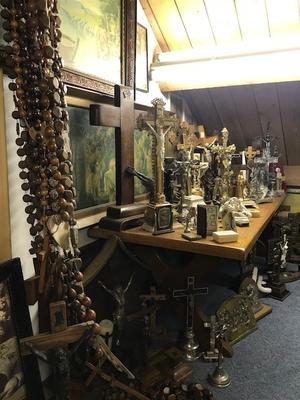 Large Collection Of Statues, Crosses, Rosaries, Etc Etc. Dutch 19th century