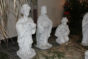 Nativity Set Suitable For Outdoor Use en Concrete, Dutch 20th century