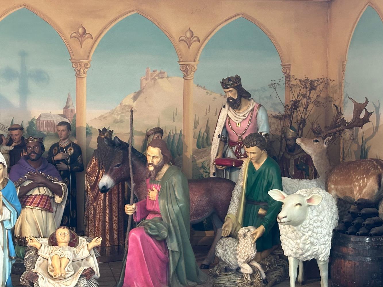 12  Life Size Resin Nativity Set Incl Camel ( Not Pictured ) Suitable For Outdoor Use !