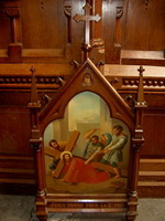 Stations Of The Cross  style Gothic en Oak frames / Painted on Brass, FRANCE 19 th century