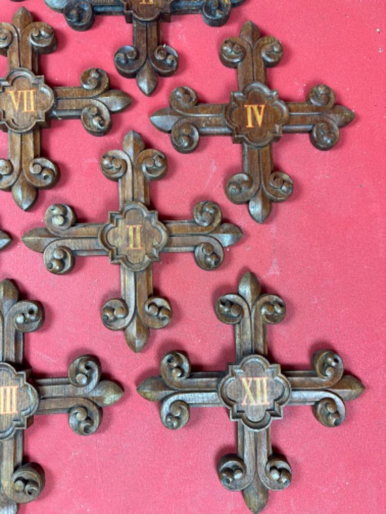 14 Gothic - Style Complete Series Of 14 “Cross-Stations” Of The Cross